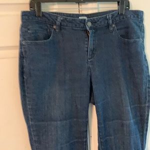 Liz Claiborne, women straight leg denim jeans, size 14, preowned